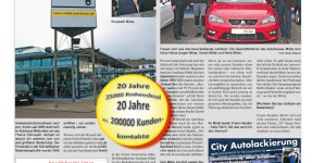 Zeitungsartikel WZ Autohaus Milde Heidenheim